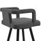 Armen Living Gabriele 26" Gray Faux Leather and Black Metal Swivel Bar Stool LCGBBABLGR26 - alternate 7